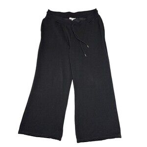 Motherhood Maternity Pants Black Fleeced High-Rise Wide Leg Sweatpants Sz Large